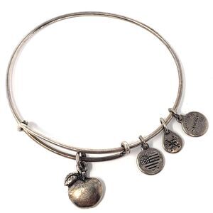 Alex and Ani Apple Of Abundance Silver Tone Bangle Bracelet